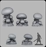 3D Printed Fantastic Plants and Rocks Cave Mushrooms 28mm - 32mm D&D Wargaming - Charming Terrain