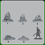 3D Printed Fantastic Plants and Rocks Celtic Snow Stones 28mm - 32mm D&D Wargaming - Charming Terrain
