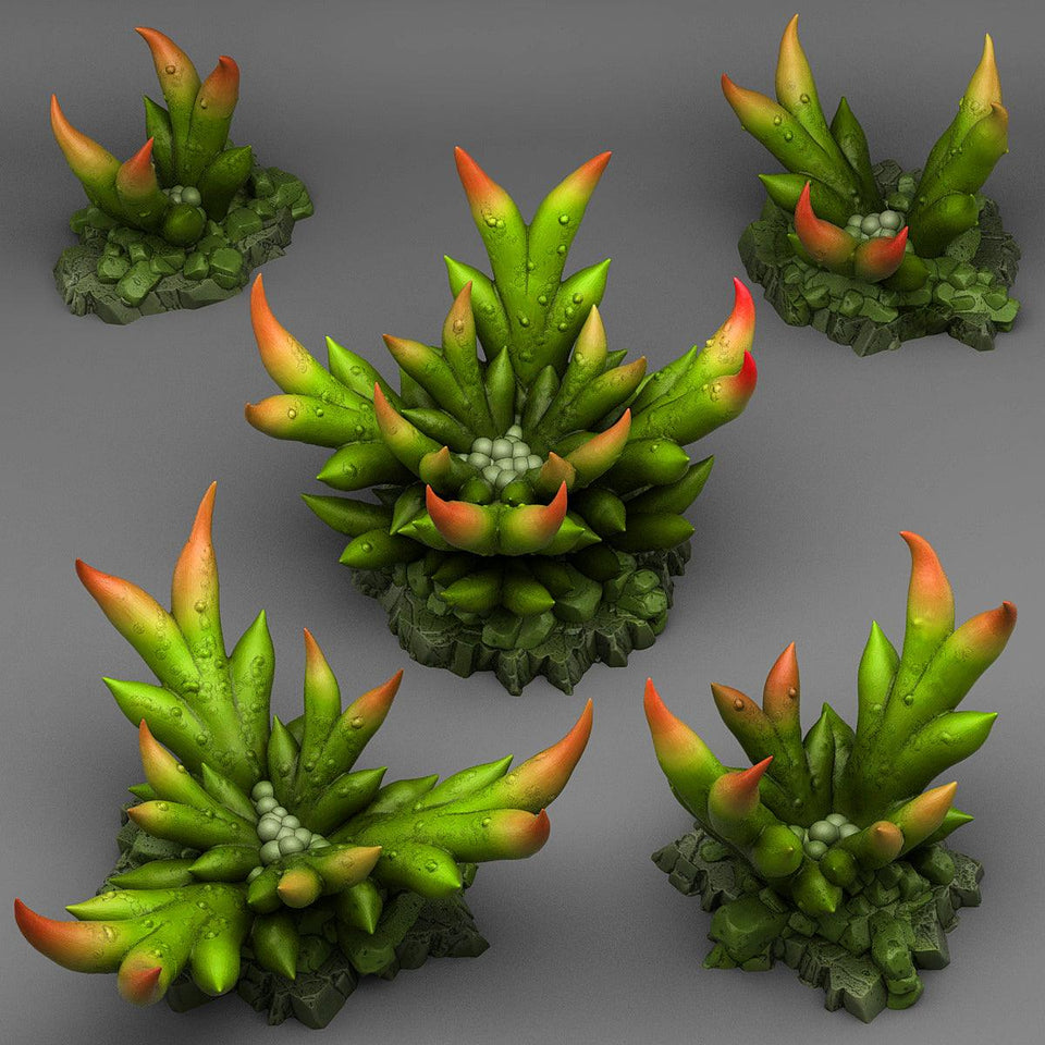 3D Printed Fantastic Plants and Rocks Creepy Bromeliad 28mm - 32mm D&D Wargaming - Charming Terrain