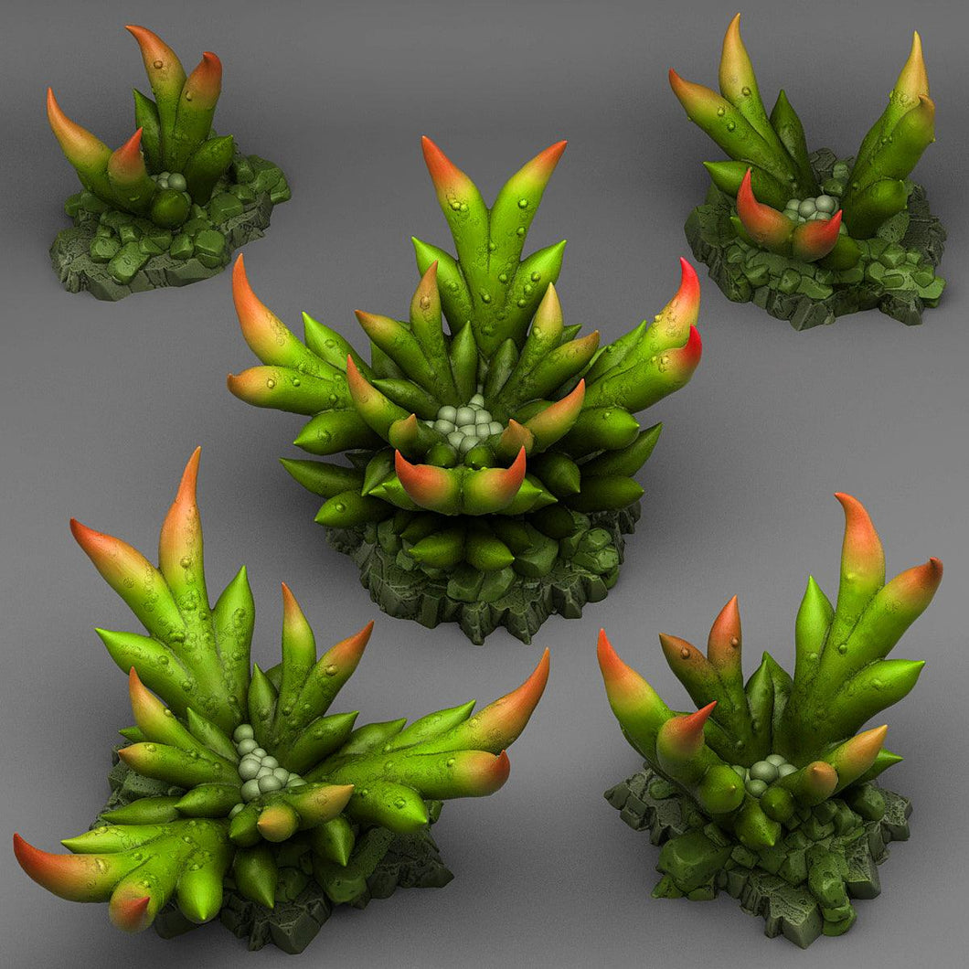 3D Printed Fantastic Plants and Rocks Creepy Bromeliad 28mm - 32mm D&D Wargaming - Charming Terrain