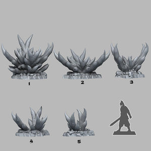 3D Printed Fantastic Plants and Rocks Creepy Bromeliad 28mm - 32mm D&D Wargaming - Charming Terrain