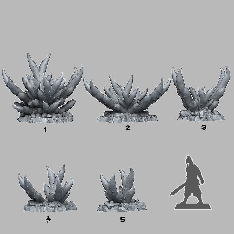 3D Printed Fantastic Plants and Rocks Creepy Bromeliad 28mm - 32mm D&D Wargaming - Charming Terrain