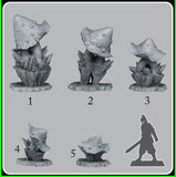 3D Printed Fantastic Plants and Rocks Dangerous Mushrooms 28mm - 32mm D&D Wargaming - Charming Terrain