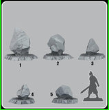 3D Printed Fantastic Plants and Rocks Demonic Basalt 28mm - 32mm D&D Wargaming - Charming Terrain