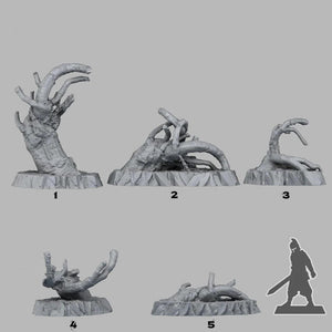 3D Printed Fantastic Plants and Rocks Desolation Trees 28mm - 32mm D&D Wargaming - Charming Terrain