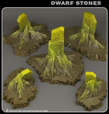 3D Printed Fantastic Plants and Rocks Dwarf Stones 28mm - 32mm D&D Wargaming - Charming Terrain