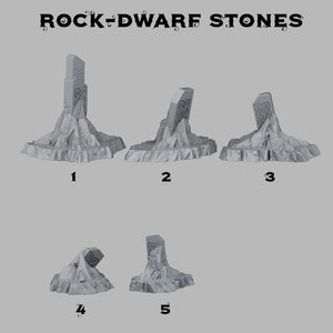 3D Printed Fantastic Plants and Rocks Dwarf Stones 28mm - 32mm D&D Wargaming - Charming Terrain