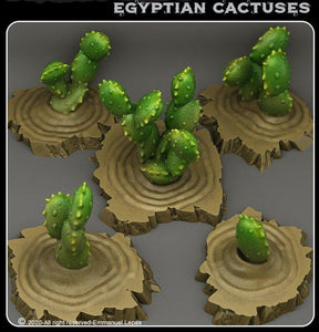 3D Printed Fantastic Plants and Rocks Egyptian Cactuses 28mm - 32mm D&D Wargaming - Charming Terrain