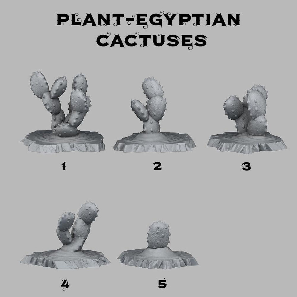 3D Printed Fantastic Plants and Rocks Egyptian Cactuses 28mm - 32mm D&D Wargaming - Charming Terrain