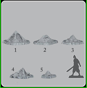 3D Printed Fantastic Plants and Rocks Egyptian Ruins 28mm - 32mm D&D Wargaming - Charming Terrain