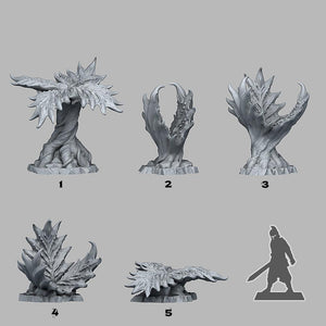 3D Printed Fantastic Plants and Rocks Fairy Hammocks 28mm - 32mm D&D Wargaming - Charming Terrain