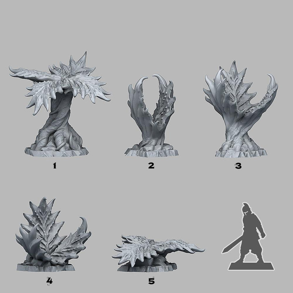 3D Printed Fantastic Plants and Rocks Fairy Hammocks 28mm - 32mm D&D Wargaming - Charming Terrain