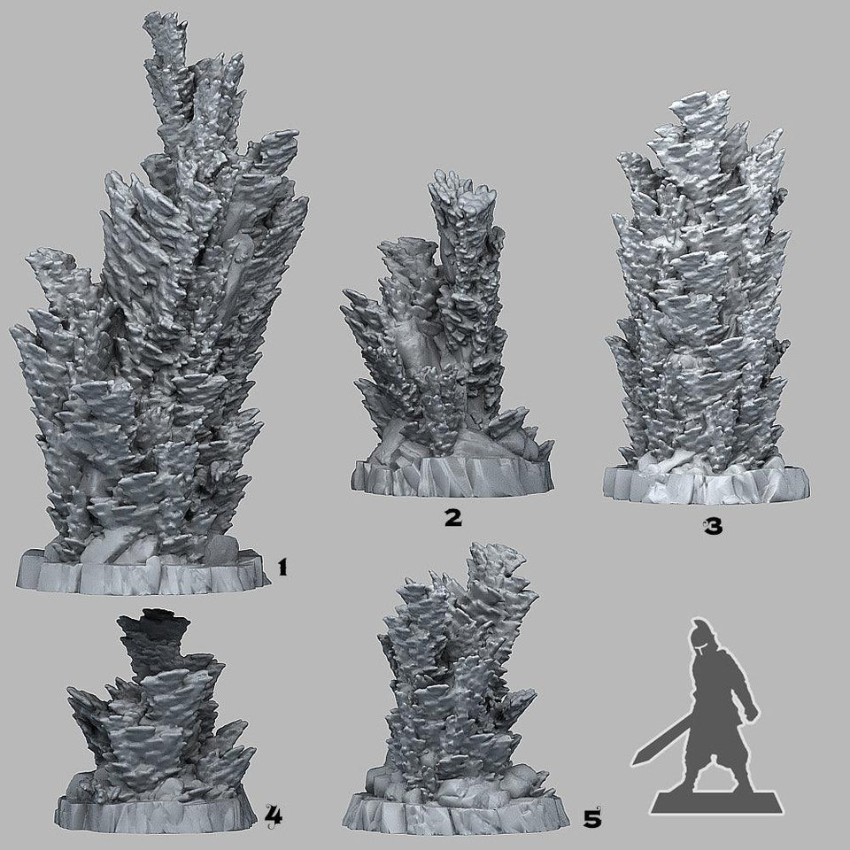 3D Printed Fantastic Plants and Rocks FAIRY KINGDOM CORAL 28mm - 32mm D&D Wargaming - Charming Terrain