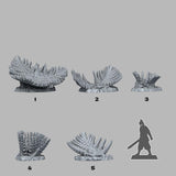 3D Printed Fantastic Plants and Rocks Giant Snowflake Plants 28mm - 32mm D&D Wargaming - Charming Terrain
