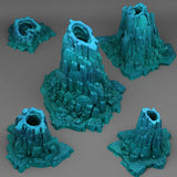 3D Printed Fantastic Plants and Rocks Ice Hole Cavern 28mm - 32mm D&D - Charming Terrain