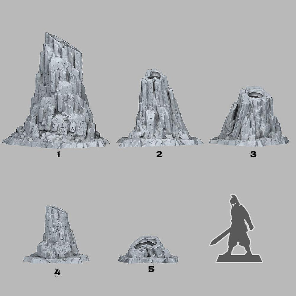 3D Printed Fantastic Plants and Rocks Ice Hole Cavern 28mm - 32mm D&D - Charming Terrain