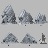3D Printed Fantastic Plants and Rocks Magic Square Rocks 28mm - 32mm D&D Wargaming - Charming Terrain