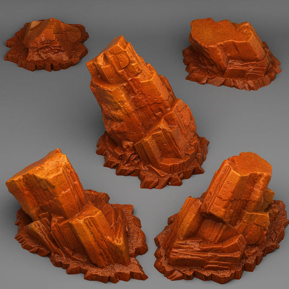 3D Printed Fantastic Plants and Rocks Martian Monolith 28mm - 32mm D&D Wargaming - Charming Terrain