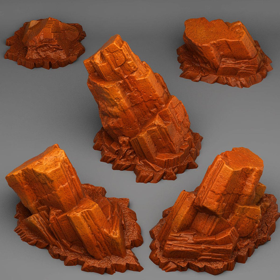 3D Printed Fantastic Plants and Rocks Martian Monolith 28mm - 32mm D&D Wargaming - Charming Terrain