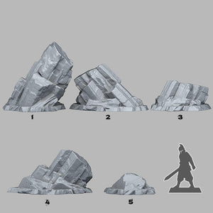 3D Printed Fantastic Plants and Rocks Martian Monolith 28mm - 32mm D&D Wargaming - Charming Terrain