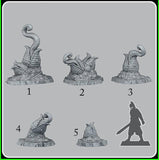 3D Printed Fantastic Plants and Rocks Mutant Plants 28mm - 32mm D&D Wargaming - Charming Terrain