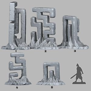 3D Printed Fantastic Plants and Rocks Mysterious Asian Stones 28mm - 32mm D&D Wargaming - Charming Terrain