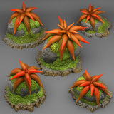 3D Printed Fantastic Plants and Rocks Mysterious Starfish Flowers 28mm - 32mm D&D Wargaming - Charming Terrain