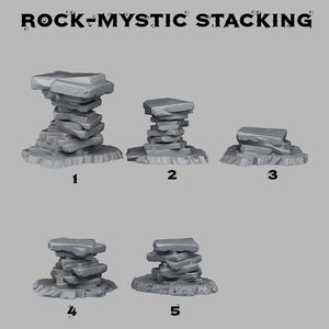3D Printed Fantastic Plants and Rocks Mystic Stacking 28mm - 32mm D&D Wargaming - Charming Terrain