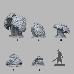 3D Printed Fantastic Plants and Rocks Mystical Death Flowers 28mm - 32mm D&D Wargaming - Charming Terrain