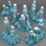 3D Printed Fantastic Plants and Rocks Northmen Ruins 28mm - 32mm D&D Wargaming - Charming Terrain