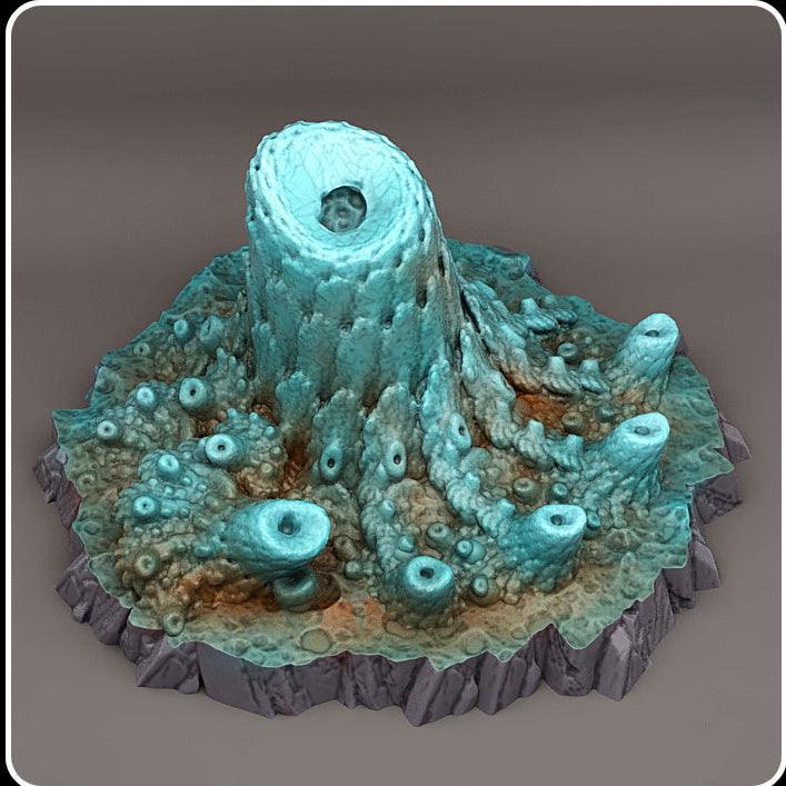 3D Printed Fantastic Plants and Rocks Ocean Sea Terrain Set 28mm - 32mm D&D Wargaming - Charming Terrain