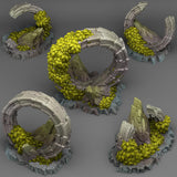 3D Printed Fantastic Plants and Rocks Pandora Ruins 28mm - 32mm D&D Wargaming - Charming Terrain