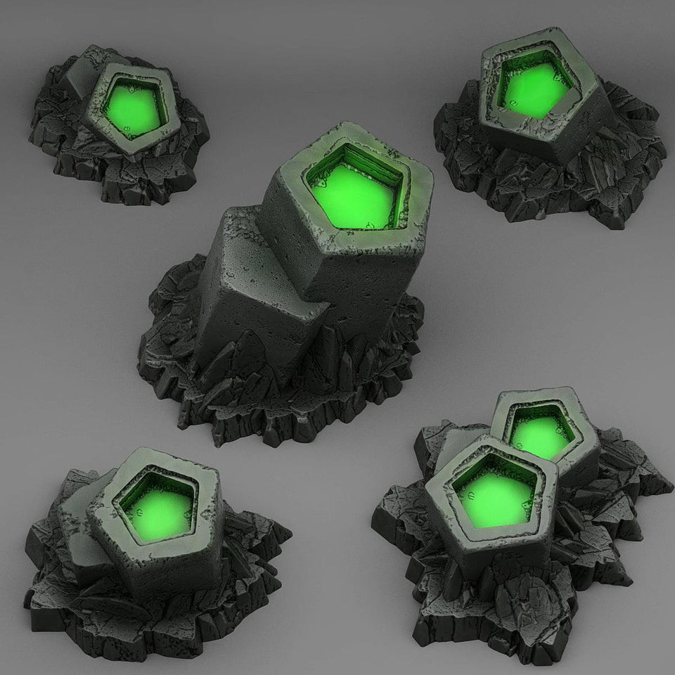 3D Printed Fantastic Plants and Rocks Pentalore Scrying Pools 28mm - 32mm D&D Wargaming - Charming Terrain