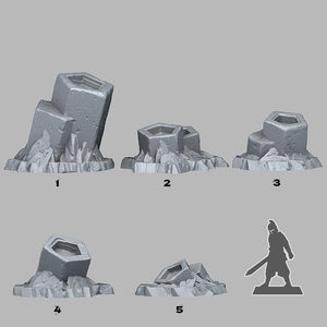 3D Printed Fantastic Plants and Rocks Pentalore Scrying Pools 28mm - 32mm D&D Wargaming - Charming Terrain