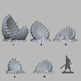 3D Printed Fantastic Plants and Rocks Pipe-organ Basalt 28mm - 32mm D&D Wargaming - Charming Terrain