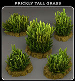 3D Printed Fantastic Plants and Rocks Prickly Tall Grass 28mm - 32mm D&D Wargaming - Charming Terrain