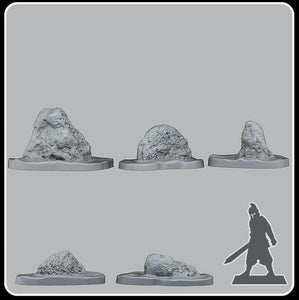 3D Printed Fantastic Plants and Rocks Reef Stones 28mm - 32mm D&D Wargaming - Charming Terrain