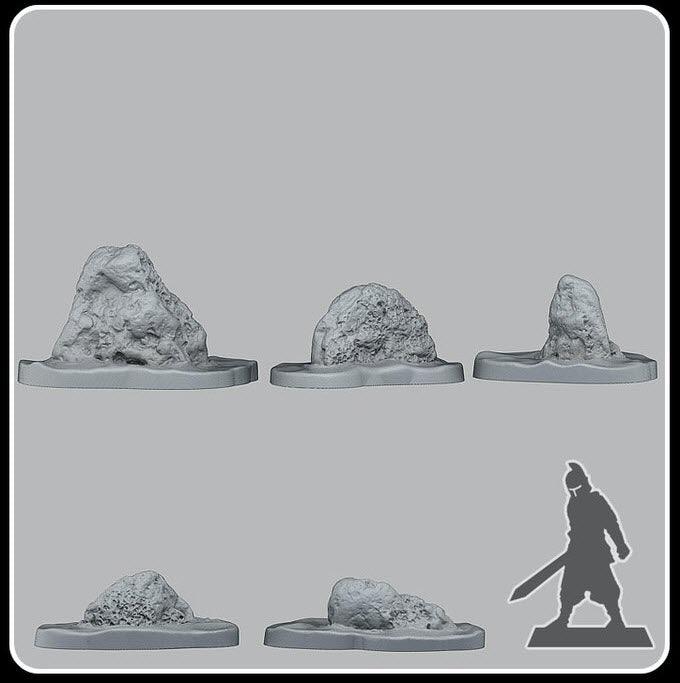 3D Printed Fantastic Plants and Rocks Reef Stones 28mm - 32mm D&D Wargaming - Charming Terrain