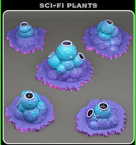 3D Printed Fantastic Plants and Rocks Sci Fi Plants 28mm - 32mm D&D Wargaming - Charming Terrain
