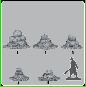 3D Printed Fantastic Plants and Rocks Sci Fi Plants 28mm - 32mm D&D Wargaming - Charming Terrain