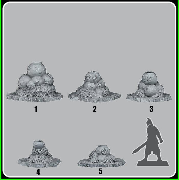 3D Printed Fantastic Plants and Rocks Sci Fi Plants 28mm - 32mm D&D Wargaming - Charming Terrain