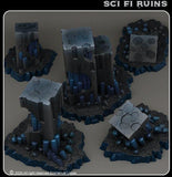 3D Printed Fantastic Plants and Rocks Scifi Ruins 28mm - 32mm D&D Wargaming - Charming Terrain