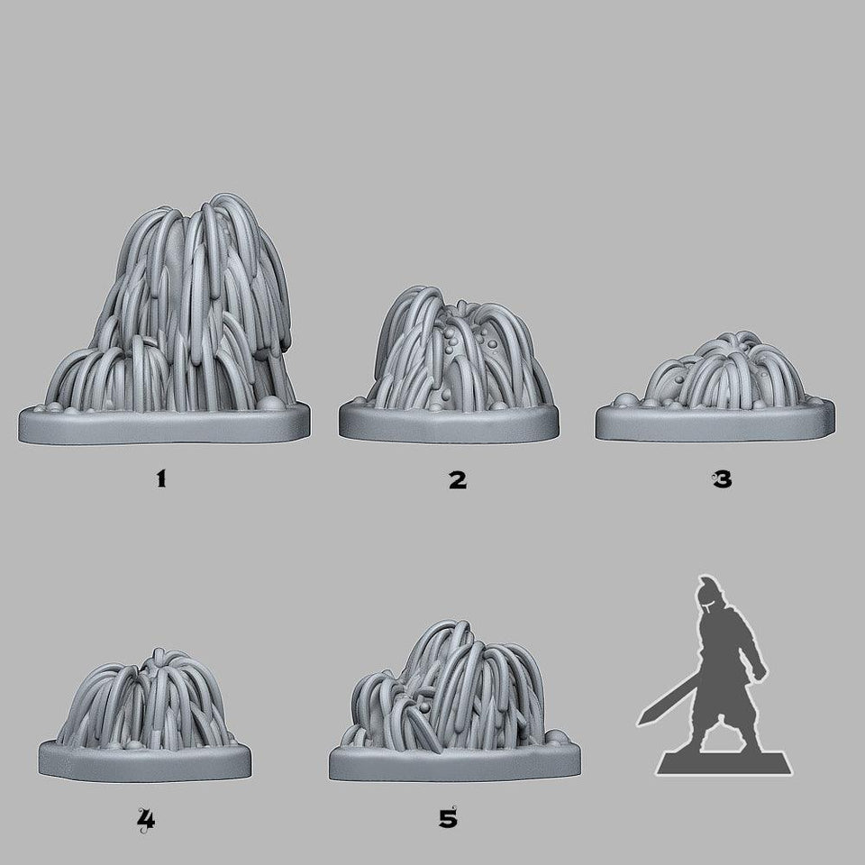 3D Printed Fantastic Plants and Rocks Strange Swamp Willows 28mm - 32mm D&D Wargaming - Charming Terrain
