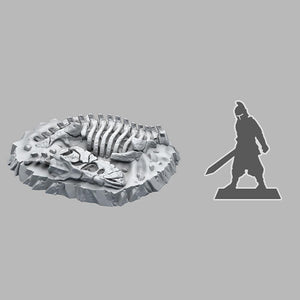 3D Printed Fantastic Plants and Rocks T-REX FOSSIL 28mm - 32mm D&D Wargaming - Charming Terrain