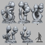 3D Printed Fantastic Plants and Rocks Tentacle Acorn Plants 28mm - 32mm D&D Wargaming - Charming Terrain