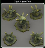 3D Printed Fantastic Plants and Rocks Trap Rocks 28mm - 32mm D&D Wargaming - Charming Terrain