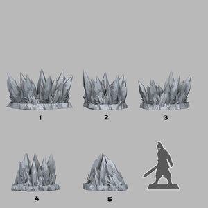 3D Printed Fantastic Plants and Rocks Vampiric Crystals 28mm - 32mm D&D Wargaming - Charming Terrain