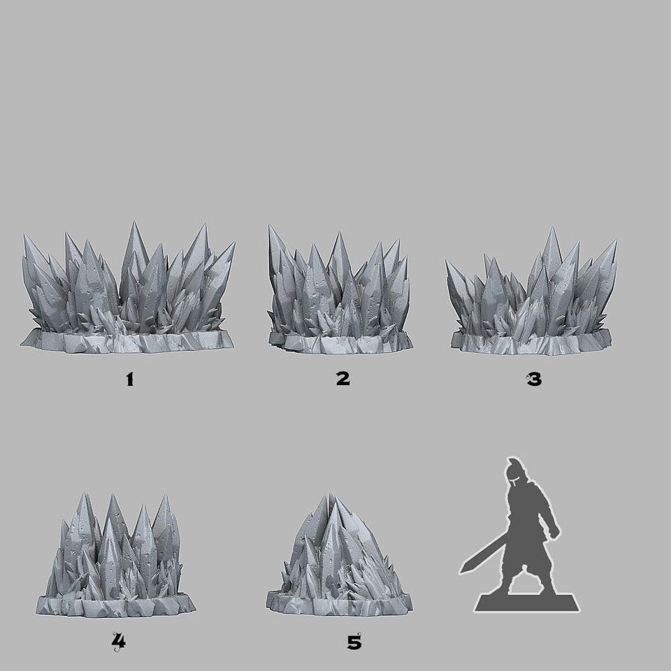 3D Printed Fantastic Plants and Rocks Vampiric Crystals 28mm - 32mm D&D Wargaming - Charming Terrain