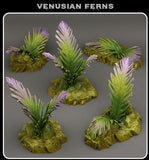 3D Printed Fantastic Plants and Rocks Venusian Ferns 28mm - 32mm D&D Wargaming - Charming Terrain