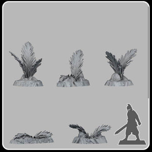 3D Printed Fantastic Plants and Rocks Venusian Ferns 28mm - 32mm D&D Wargaming - Charming Terrain